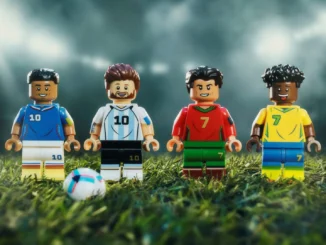 Magistral anuncio de Lego de su nueva Copa del Mundo con Messi, Cristiano, Mbappé y Vinicius