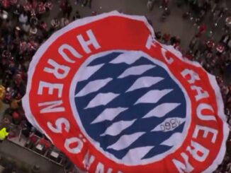 Los Leones se burlaron de los de Vincent Kompany en el Ayuntamiento. El 1860 se infiltró en los festejos de Bayern Munich en Marienplatz