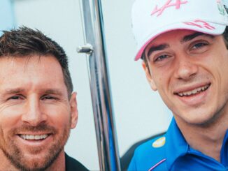 Lionel Messi junto a Franco Colapinto en el GP Miami