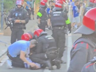 Tensión policial y detenidos en la última fecha de La Liga