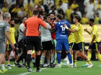 Era la gran fiesta para CR7 pero el empate lo privó de gritar campeón. Incidentes en Al Nassr - Al Hilal tras el revés de Cristiano Ronaldo