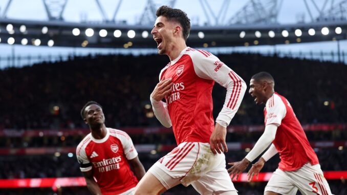 Los Gunners le ganan 1 a 0 a Burnley con un cabezazo del alemán. Havertz marcó para Arsenal un gol que puede valer una Premier League