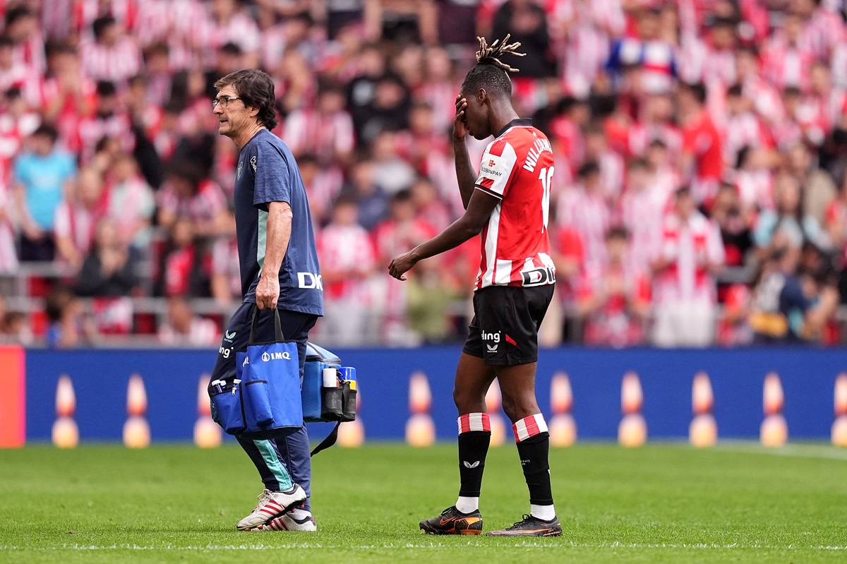 Nico Williams salió lesionado en Bilbao y alarmó a España