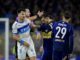 Cruce picante y caliente en Boca - Universidad Católica. Fernando Zampedri se fue enfurecido con Leandro Paredes al grito de "bocón"