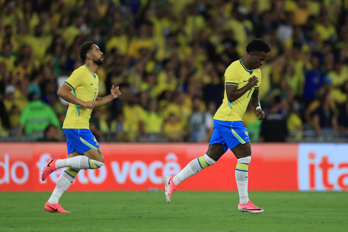 La Verdeamarelha abrió la cuenta a los 62 segundos ante Panamá. Vinicius marcó su noveno gol con la Selección de Brasil