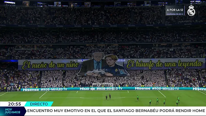 Emotivo homenaje y tifo especial para Dani Carvajal en su despedida del Real Madrid