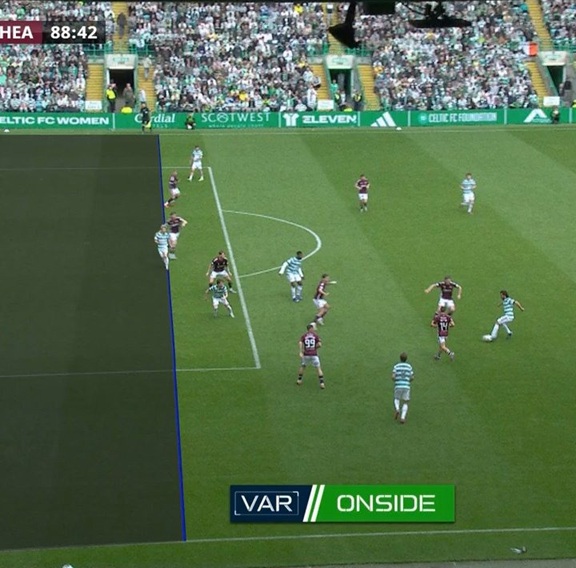 La acción de VAR que generó polémica en Celtic vs Hart
