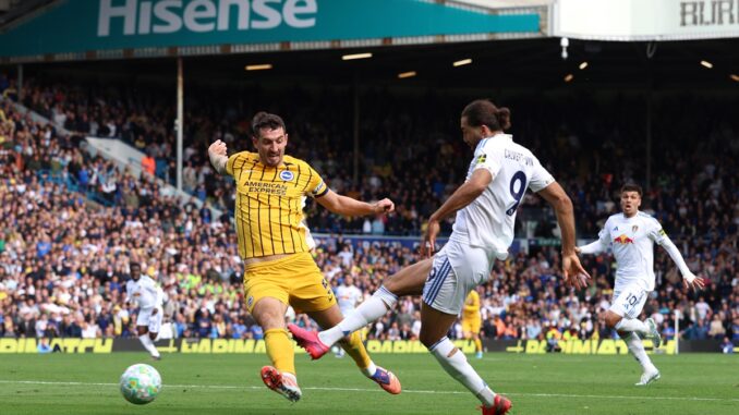 Fue 1 a 0 para los Whites tras un grosero error de Van Hecke. Leeds arruinó a Brighton con un gol agónico de Calvert-Lewin