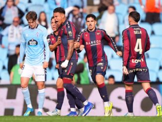 Gran victoria de los Granotas por 3 a 2 en Balaídos. Levante remontó ante Celta, ganó y quiere la permanencia