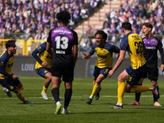 El argentino anotó el primer tanto del 3 a 1 final. Union St Gilloise ganó la Copa de Bélgica con gol de Mac Allister