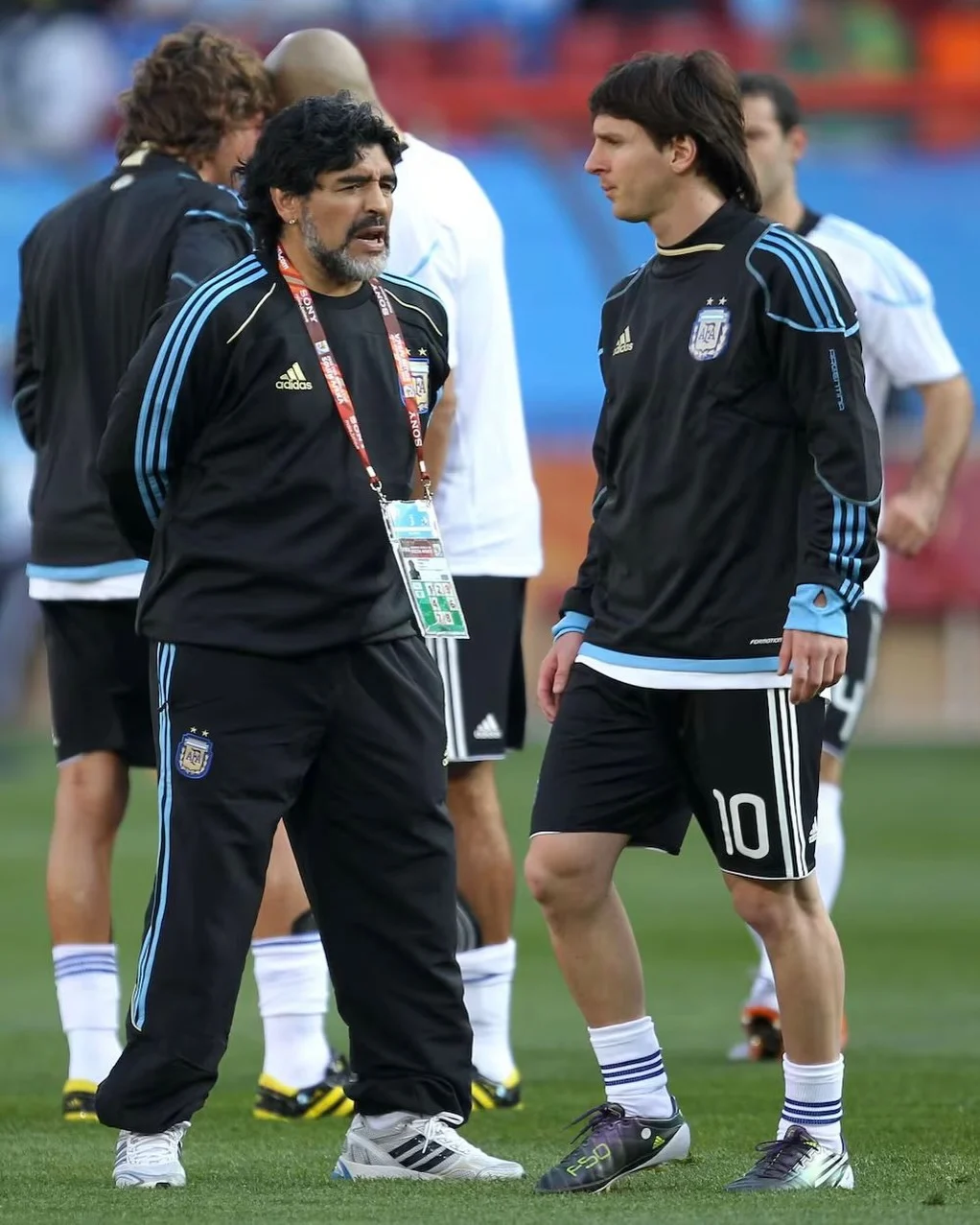 Lionel Messi y Diego Armando Maradona