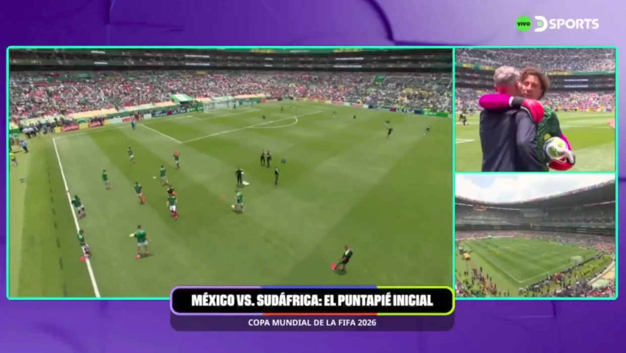 Guillermo Ochoa se saludó con Goycochea antes del partido