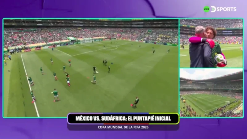 Guillermo Ochoa se saludó con Goycochea antes del partido