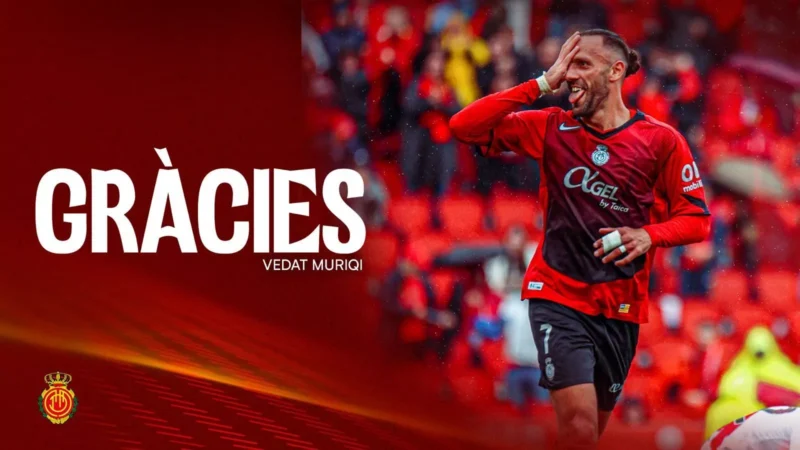 Tras una gran temporada en la que casi es goleador de La Liga, Mallorca vendió a Vedat Muriqi