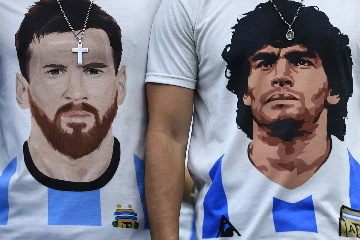 Lionel Messi y Diego Maradona
