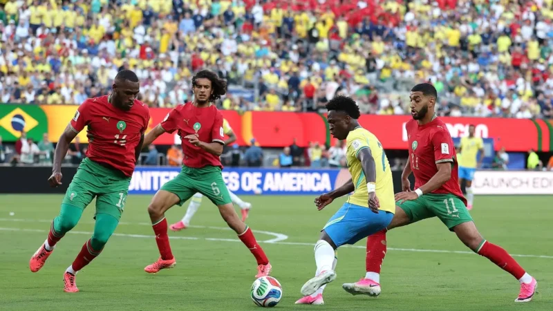 Brasil y Marruecos empataron 1-1 en un intenso y parejo partido en Nueva Jersey