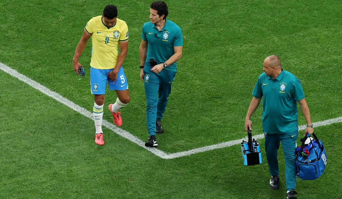 Casemiro salió con molestias y Brasil sumó otro lesionado