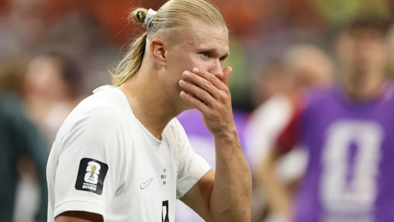 Haaland llegó a los 60 goles en 53 partidos con Noruega