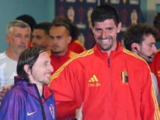 Dos viejos campeones de Real Madrid juntos en un amistoso. Modric y Courtois se reencontraron en Croacia - Bélgica
