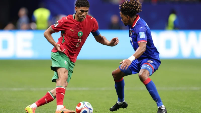 Hakimi igualó para Marruecos que busca el primer puesto ante Haití