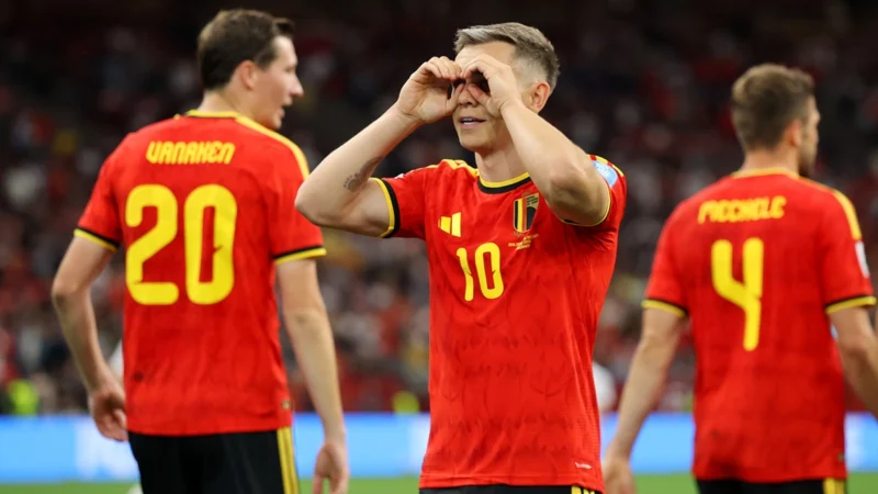 Tras la pausa de hidratación, Trossard rompió el cero para Bélgica ante Nueva Zelanda