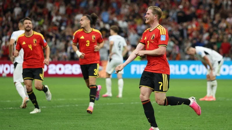 De la mano de De Bruyne, Bélgica golea a Nueva Zelanda