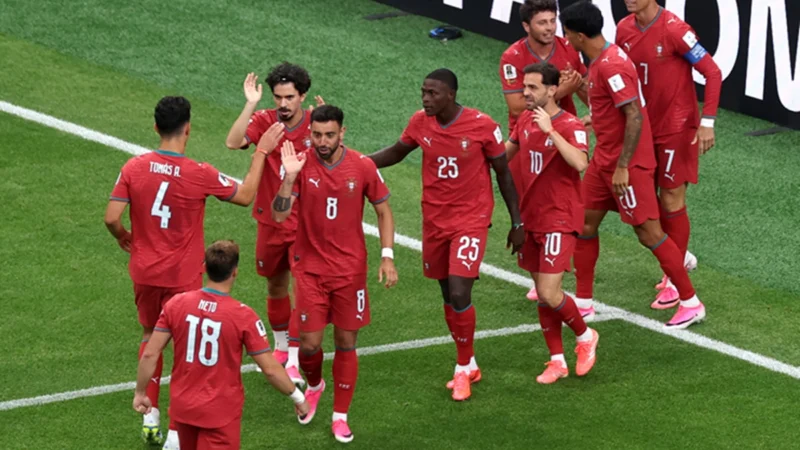 João Neves necesitó seis minutos para abrir la cuenta de Portugal ante RD Congo