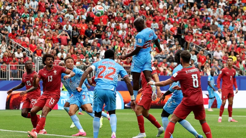 RD Congo hizo ruido con el cabezazo de Wissa y empató al final del primer tiempo