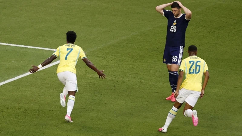 Vinicius convirtió ante Escocia y anotó al menos un gol en los tres partidos de Brasil por el Mundial 2026