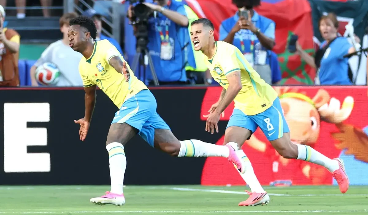Vinicius marcó un golazo ante Marruecos en su partido 50 con Brasil: lleva diez con la Selección