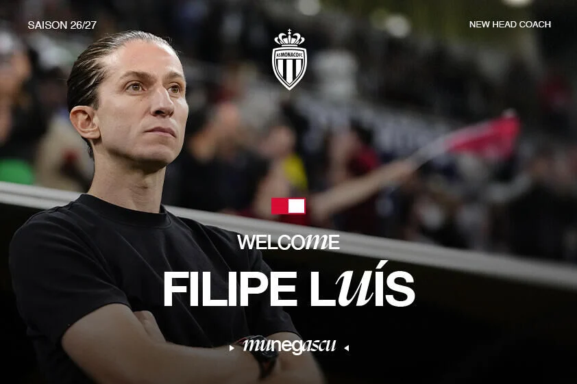 Filipe Luis se transformó en nuevo entrenador del Mónaco