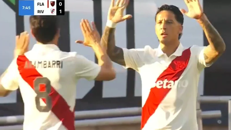 Sebastián Driussi marcó el primer gol del segundo semestre de River