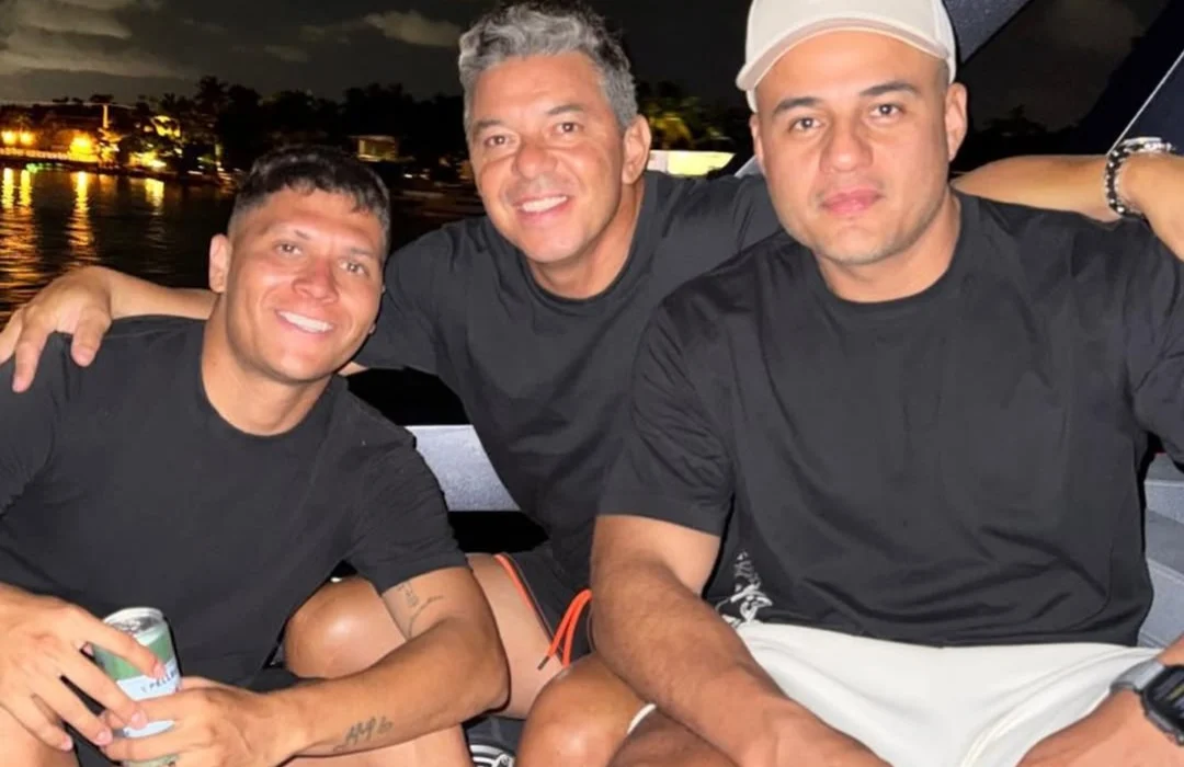 Juanfer Quintero subió una foto con Gallardo a sus redes