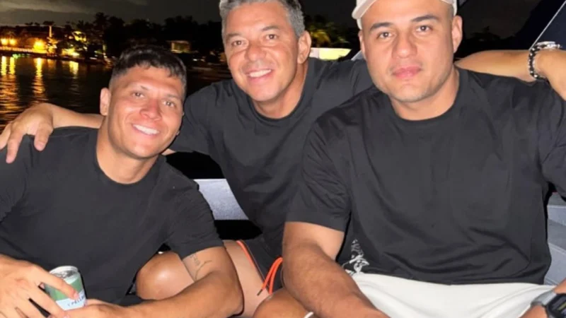 Juanfer Quintero subió una foto con Gallardo a sus redes
