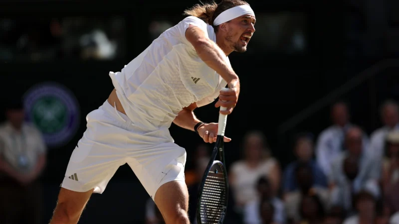 Zverev le ganó el primer set a Sinner tras 65 minutos bravos de Wimbledon