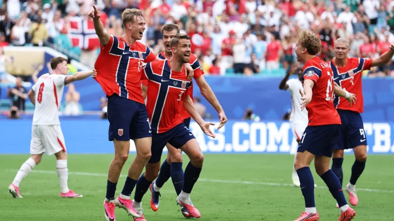 Polémico gol anulado a Noruega ante Inglaterra por falta de Haaland