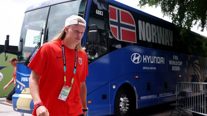 Erling Haaland y Harry Kane encabezan las formaciones de Noruega vs Inglaterra
