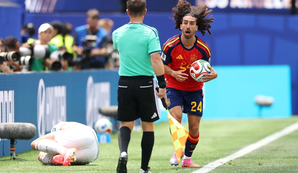 Polémica total por el gol anulado en España – Austria a Marc Cucurella
