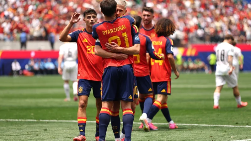 Mikel Oyarzabal rompió el cero para España ante Austria