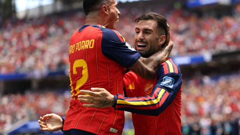 Pedro Porro marcó el 2 a 0 de España ante Austria en Los Ángeles