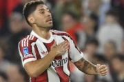 Gonzalo Montiel abrió la cuenta anotando el primer gol de River en el torneo