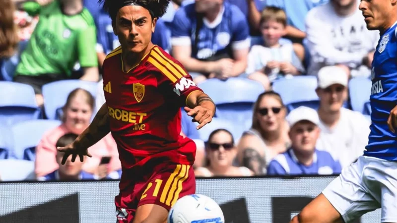 Cardiff goleó a Roma y Paulo Dybala volvió a marcar