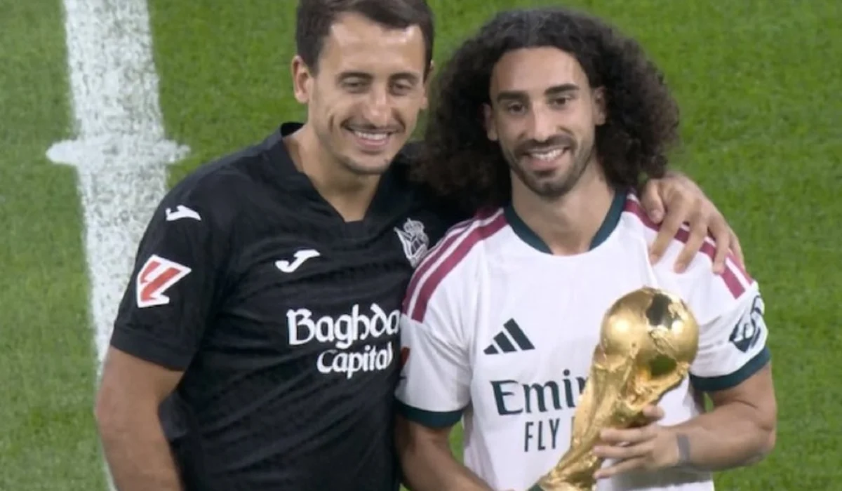 Cucurella y Oyarzábal levantaron la Copa del Mundo en el Bernabéu