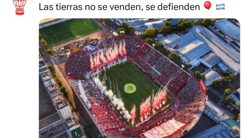 Huracán publicó sobre la Ley de Tierras y calentó el clásico