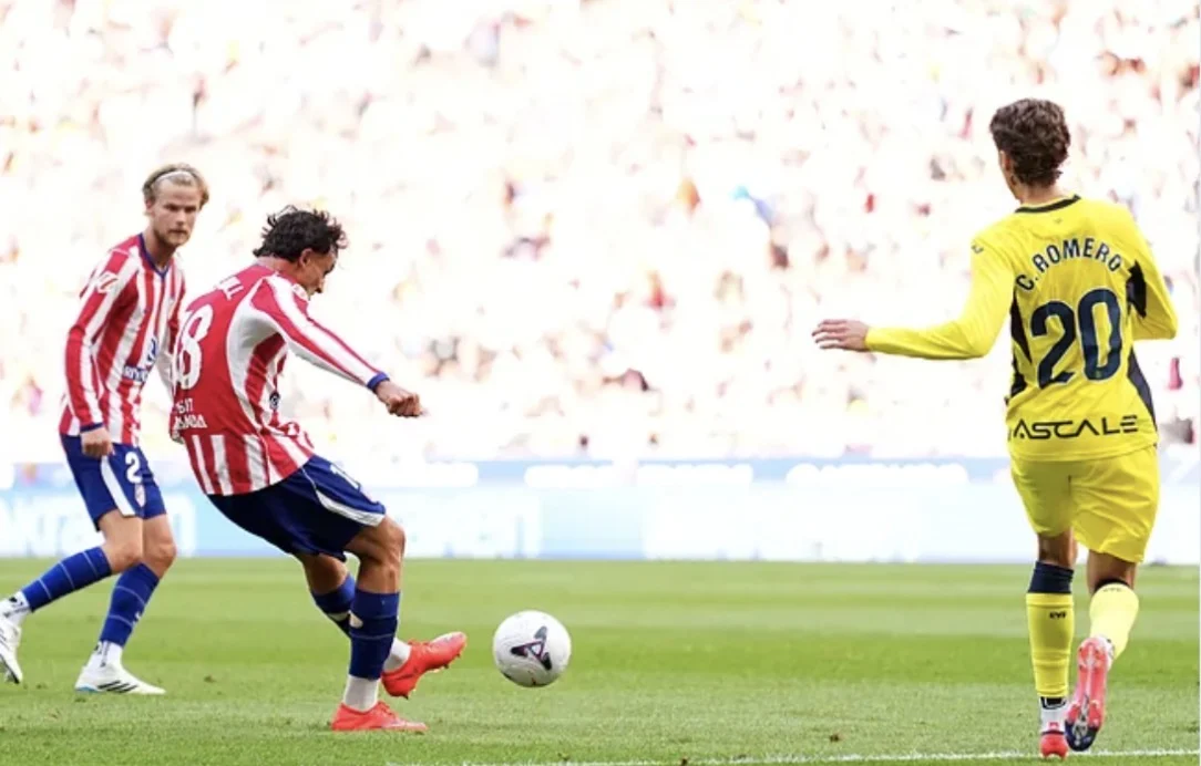 Atlético de Madrid le empató ante Villarreal con diez en un partidazo