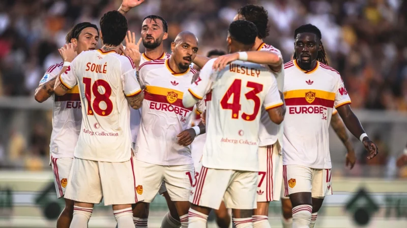Roma goleó a Lecce con otro 4 a 0 en dos partidos de Serie A
