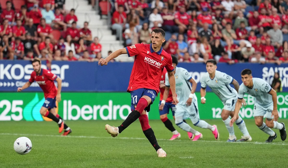 Osasuna le ganó a Getafe por Budimir, Herrera y el VAR