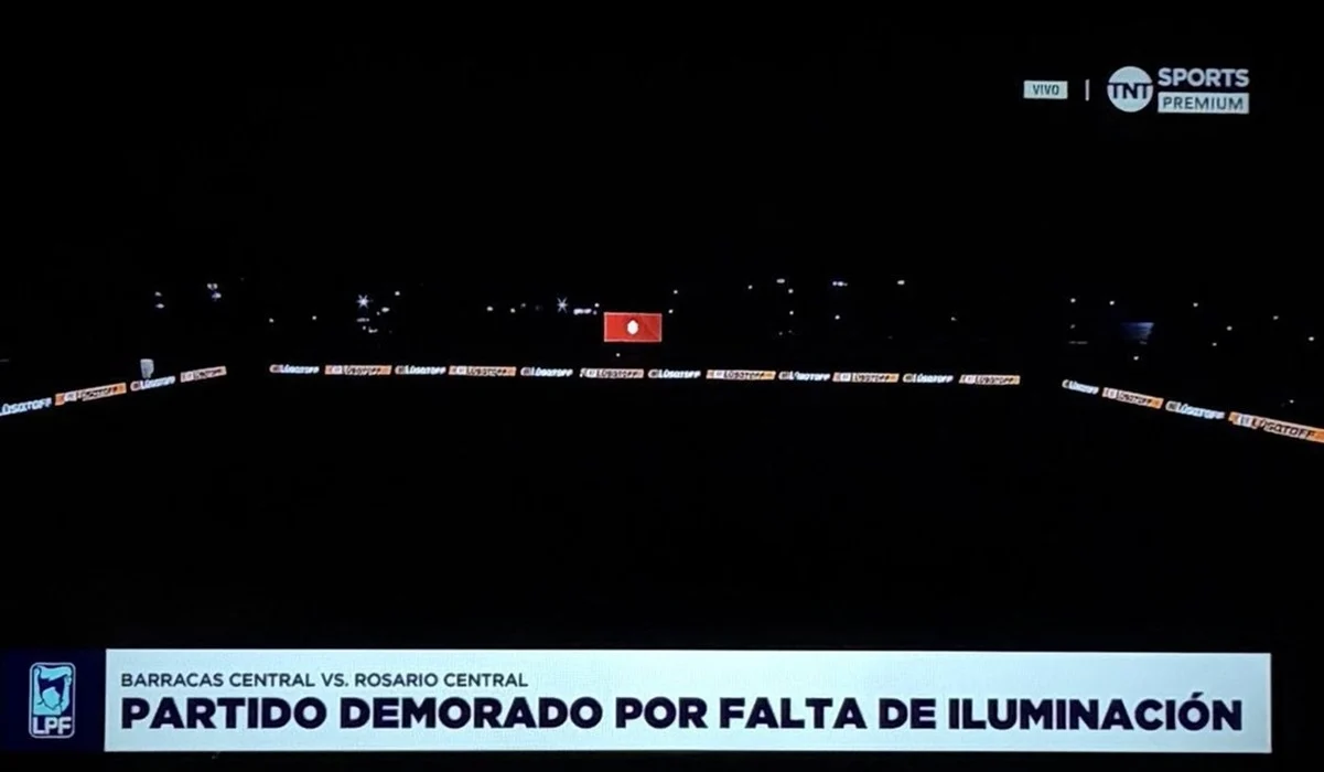 Barracas y Rosario Central quedó demorado por un corte de luz