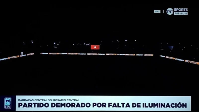 Barracas y Rosario Central quedó demorado por un corte de luz