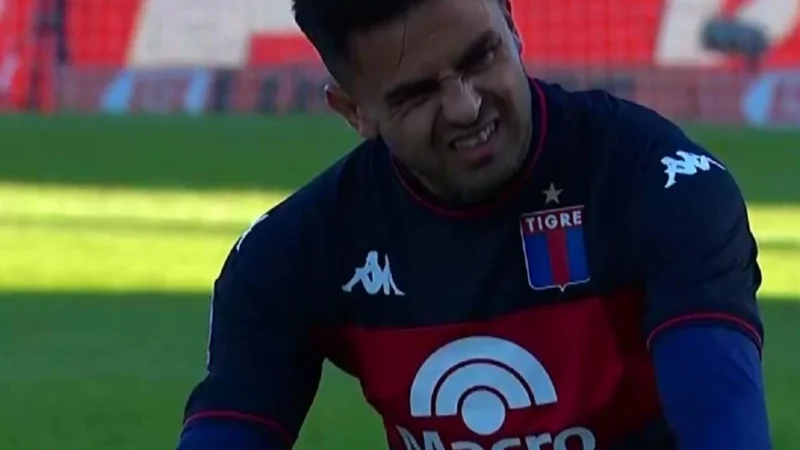 Pity Martínez duró un minuto y se lesionó en Tigre – River